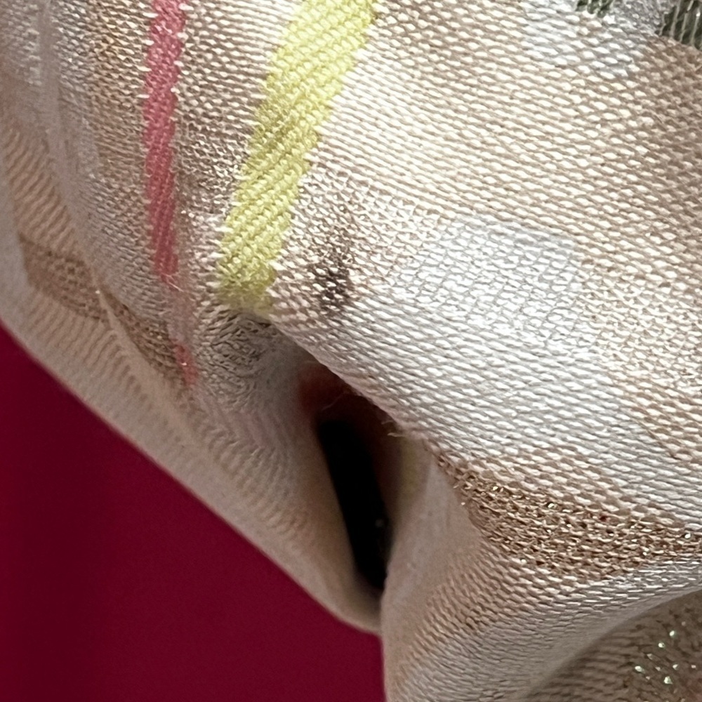 Coach Tattersall Cream and Brown Structured Shoulder Bag - Picture 11 of 14